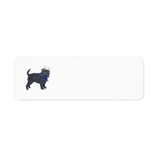 Affenpinscher retouradreslabels etiket (Voorkant)