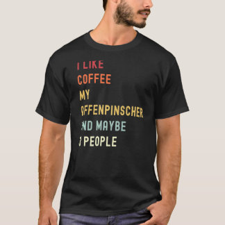 Affenpinscher Retro Dog en koffie T-shirt
