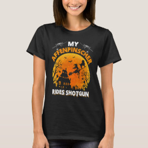 Affenpinscher Rijdt Shotgun   Affenpinscher Hond H T-shirt