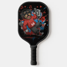 Affenpinscher Rock Star Singer Musical Podcast Art Pickleball Paddle