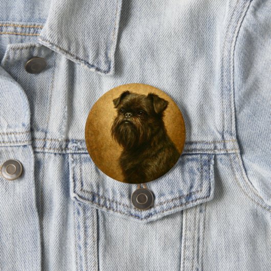 Affenpinscher Ronde Button 7,6 Cm (In situ)