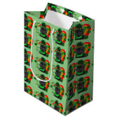 Affenpinscher Saint Patricks Day Medium Cadeauzakje (Voorkant Gekanteld)