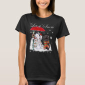 Affenpinscher Santa Dog Kerstmis Snowman Xmas Paj T-shirt (Voorkant)