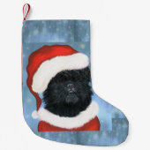Affenpinscher Santa Kleine Kerstsok (Voorkant)