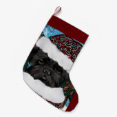 Affenpinscher Santa Kleine Kerstsok (Voorkant (Hangend))