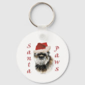 Affenpinscher Santa Paws Sleutelhanger (Voorkant)