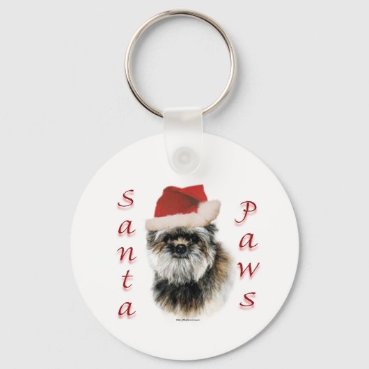 Affenpinscher Santa Paws Sleutelhanger (Achterkant)
