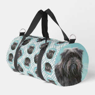 Affenpinscher Schilderij Zwart en Zilver Dog Art Plunjezak