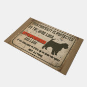 Affenpinscher Silhouette Funny Guard Dog Warning S Deurmat (Schuin)