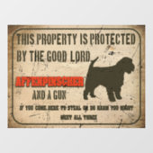 Affenpinscher Silhouette Funny Guard Dog Warning S Raamsticker (Vel)