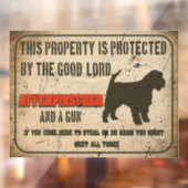 Affenpinscher Silhouette Funny Guard Dog Warning S Raamsticker (Vel 2)