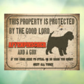 Affenpinscher Silhouette Funny Guard Dog Warning S Raamsticker (Vel 3)