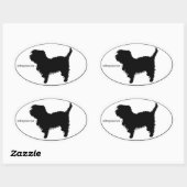Affenpinscher SIlhouette Ovale Sticker (Vel)