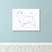 Affenpinscher sketch canvas afdruk (Insitu (Houten vloer))