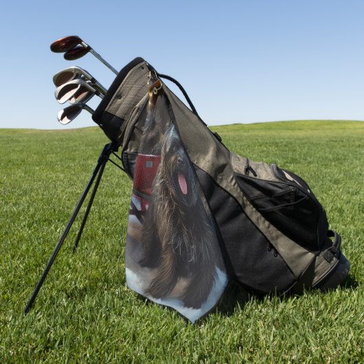 Affenpinscher Snowy Sleigh Ride Kerstdecoratie Golfhanddoek (Groen)