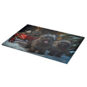 Affenpinscher Snowy Sleigh Ride Kerstdecoratie Snijplank (Hoek)