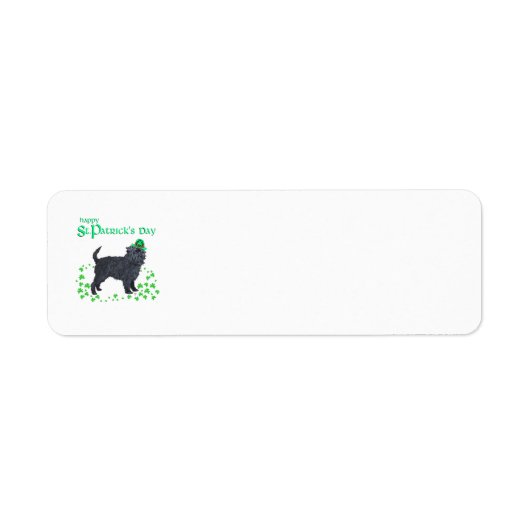 Affenpinscher St. Patrick-dag adreslabels Etiket (Voorkant)