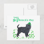 Affenpinscher St. Patrick's Dag Briefkaart (Voorkant / Achterkant)