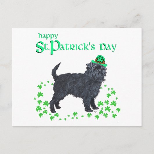 Affenpinscher St. Patrick's Dag Briefkaart (Voorkant)