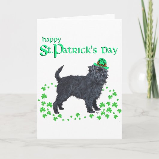 Affenpinscher St. Patrick's Dag Kaart (Voorkant)