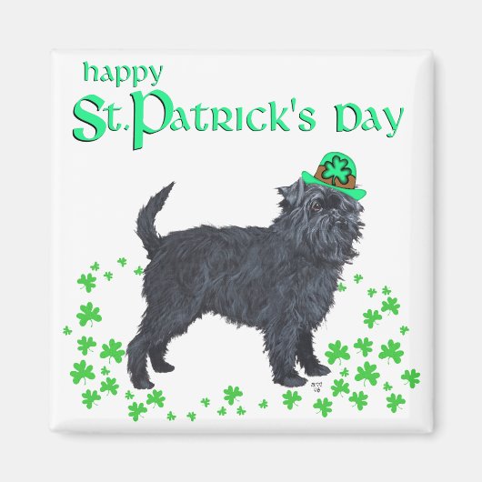 Affenpinscher St. Patrick's Dag Magneet (Voorkant)