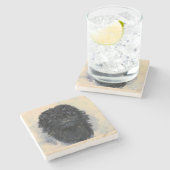 Affenpinscher Stenen Onderzetter (Zijkant)