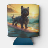 Affenpinscher Strand Branding Schilderij Blikjeskoeler (Achterkant)