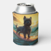 Affenpinscher Strand Branding Schilderij Blikjeskoeler (Blikje Achterkant)