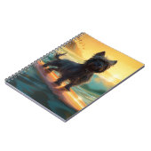 Affenpinscher Strand Branding Schilderij Notitieboek (Linkerzijde)