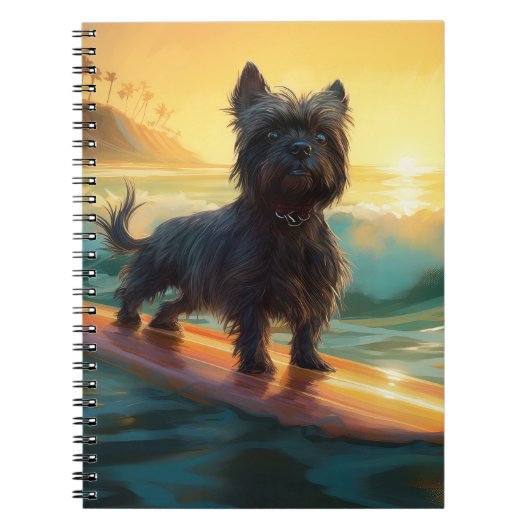 Affenpinscher Strand Branding Schilderij Notitieboek (Voorkant)