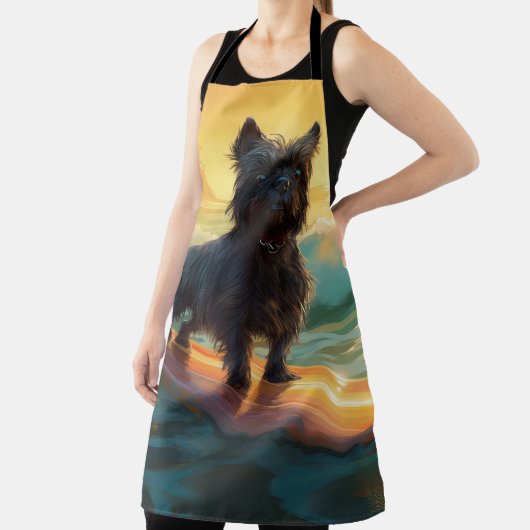 Affenpinscher Strand Branding Schilderij Schort (Insitu)
