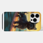 Affenpinscher Strand Surfen Schilderij iPhone Hoesje (Achterkant horizontaal)