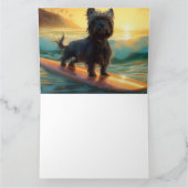 Affenpinscher Strand Surfen Schilderij Kaart (Binnen)