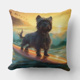 Affenpinscher Strand Surfen Schilderij Kussen