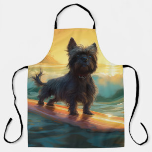 Affenpinscher Strand Surfen Schilderij Schort