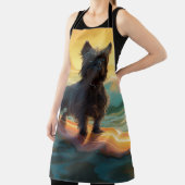 Affenpinscher Strand Surfen Schilderij Schort (Insitu)