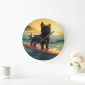 Affenpinscher Strand Surfschildering Grote Klok (Huis)