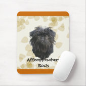 Affenpinscher Tan Leaves Motiff Muismat (Met muis)