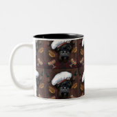 AFFENPINSCHER TWEEKLEURIGE KOFFIEMOK (Links)