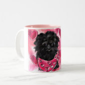 Affenpinscher tweekleurige koffiemok (Voorkant links)