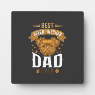 Affenpinscher Vader Ever Honden Gezicht Pootafdruk Fotoplaat