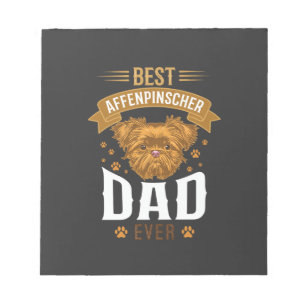Affenpinscher Vader Ever Honden Gezicht Pootafdruk Notitieblok
