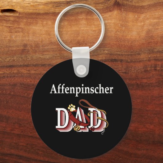 Affenpinscher vader sleutelhanger (Voorkant)