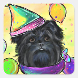 Affenpinscher Vierkante Sticker