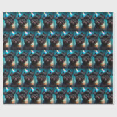 Affenpinscher viert Birthday Balloons cake Cadeaupapier (Vlak)