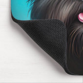 Affenpinscher viert Birthday Balloons cake Muismat (Hoek)