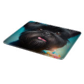 Affenpinscher viert Birthday Balloons cake Snijplank (Hoek)