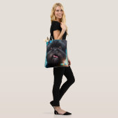 Affenpinscher viert Birthday Balloons cake Tote Bag (Op model)