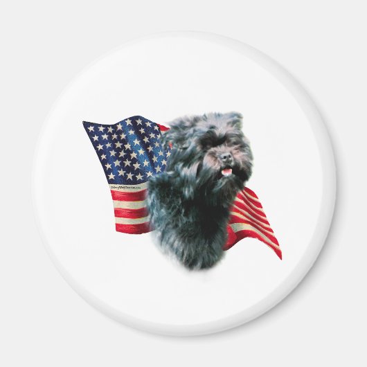 Affenpinscher Vlag Magneet (Voorkant)