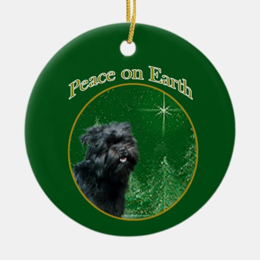Affenpinscher vrede keramisch ornament (Voorkant)